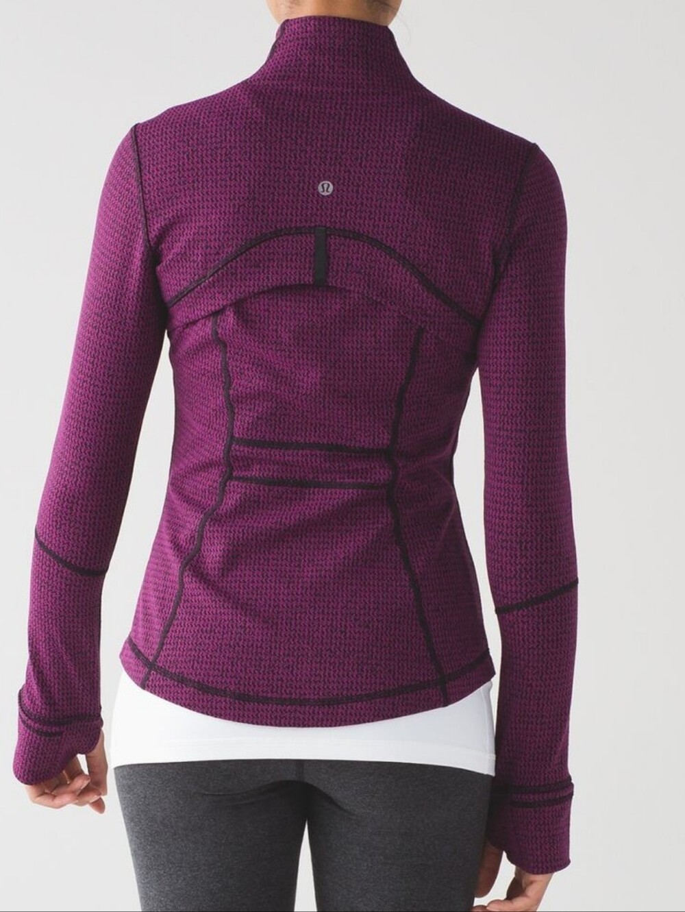Lululemon Define JacketTeeny Tooth Deep Fuchsia Black Size 8 - Picture 2 of 8